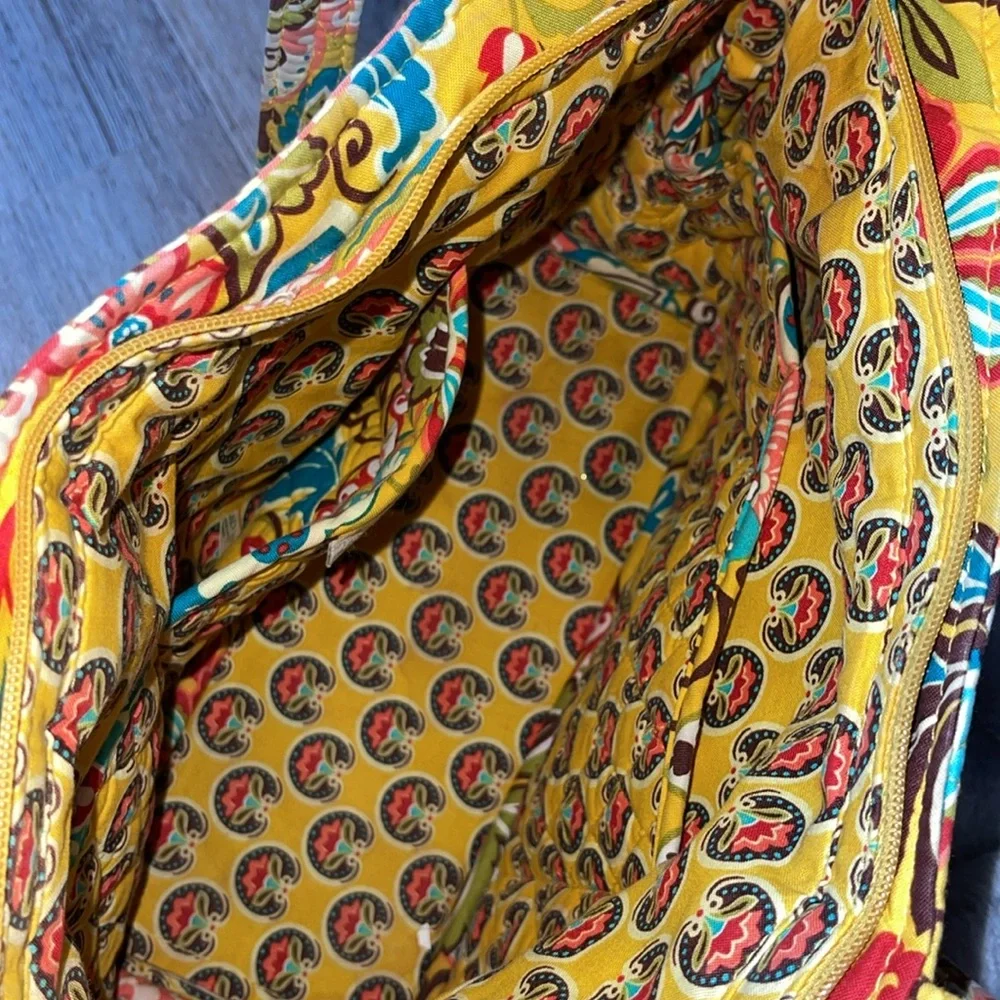 Vera Bradley Yellow Paisley Shoulder Bag/Tote Bag